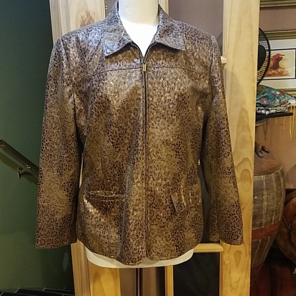 Beautiful faux snake skin jacket, very chic and el - Picture 1 of 3